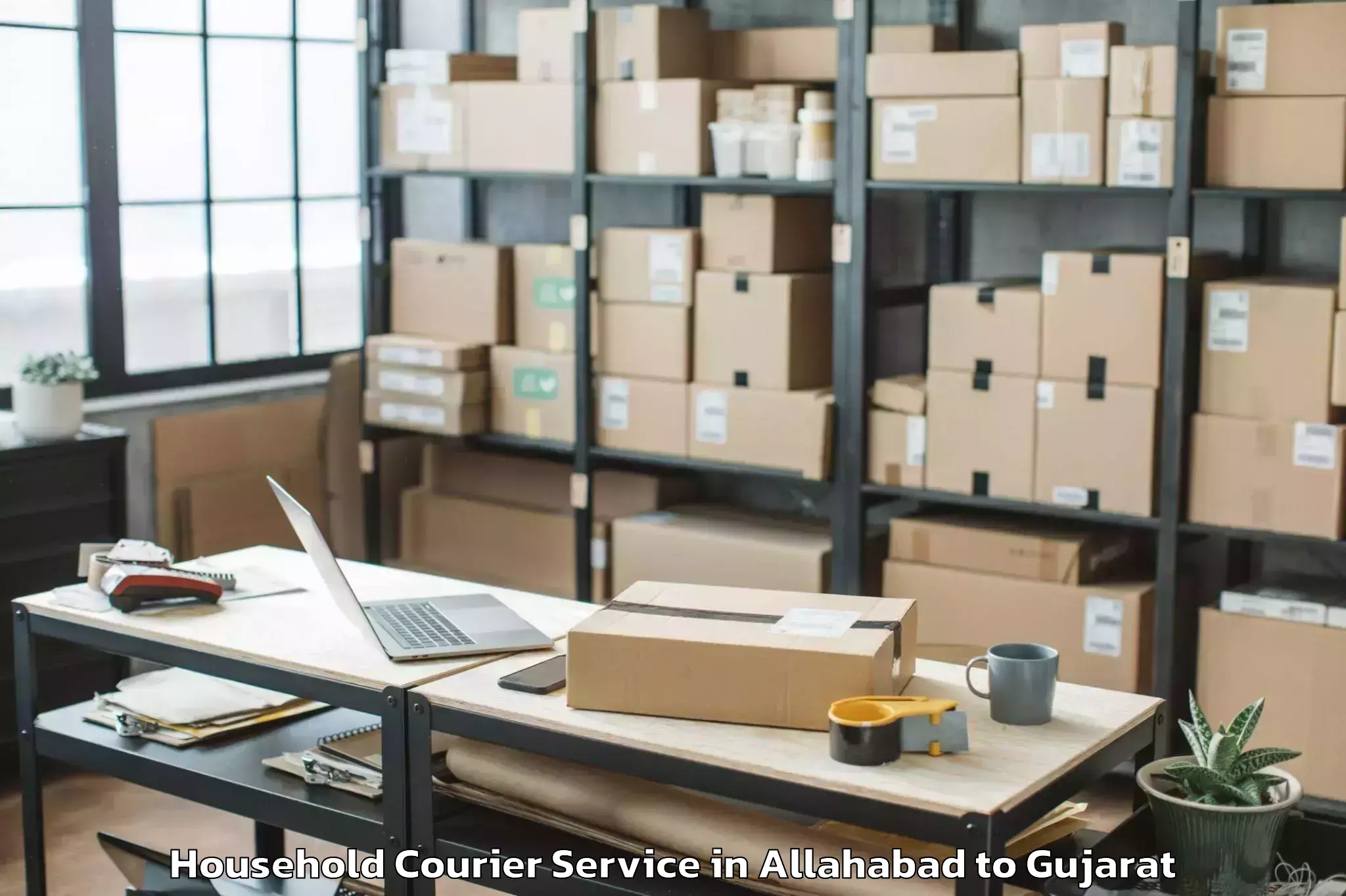 Book Allahabad to Bilimora Household Courier Online